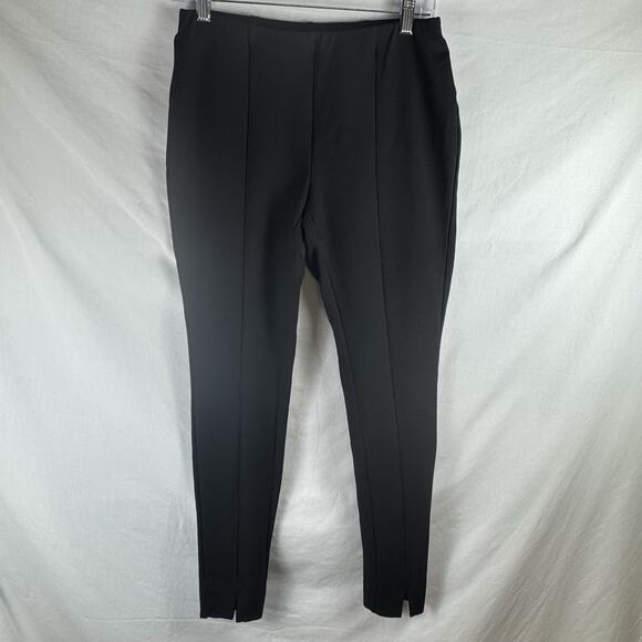 J Jill Pants Womens ST: Small Tall Black Ponte Slim Leg Leggings Stretch Casual - Picture 1 of 7